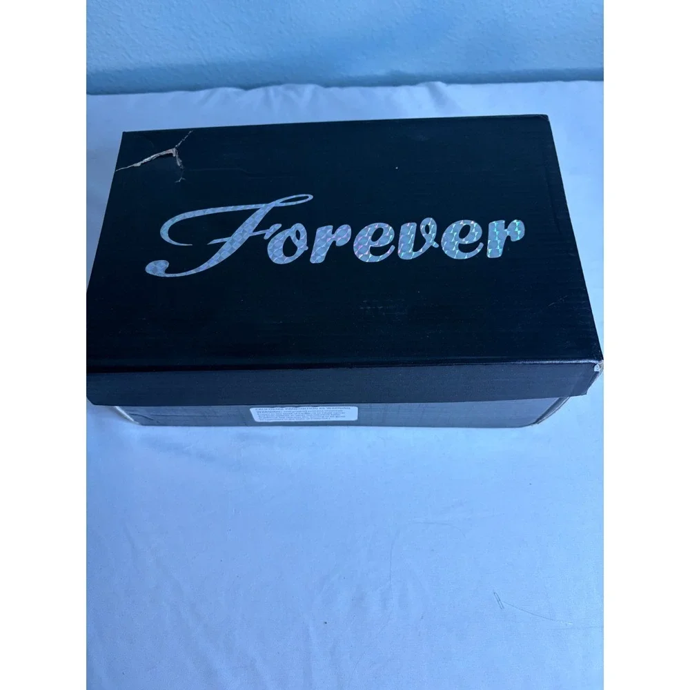 Forever Dana-9 Black Kitten Heel Pumps Round Toe Office Shoes Womens 8